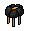 Black Flower Stool Marion