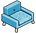 Cstm Luanda23 Blue Chair