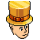 Gold Vic Top Hat