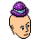 Mini Bowler Hat Purple
