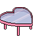 Mel Pink Heart Table