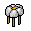 White Flower Stool Marion